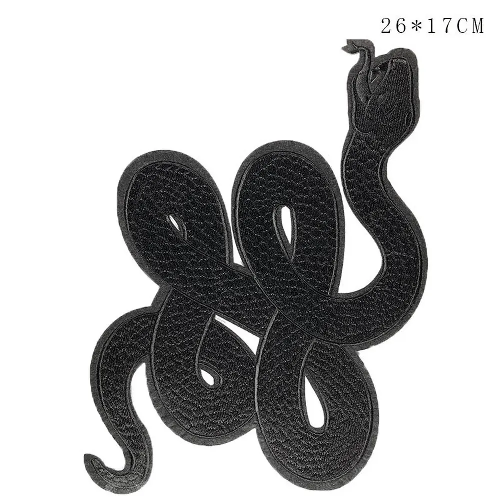New Arrival Black Stickers for Clothes Patches Snake Embroidery Patch DIY Clothing Applique Dark | Дом и сад