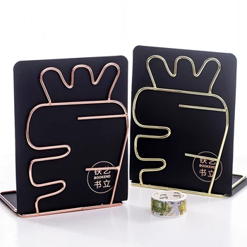 

2-Piece Book Stand Book Clip Book By The Book End Iron Bookshelf Simple Table Clamp Simple Student Desktop Desk