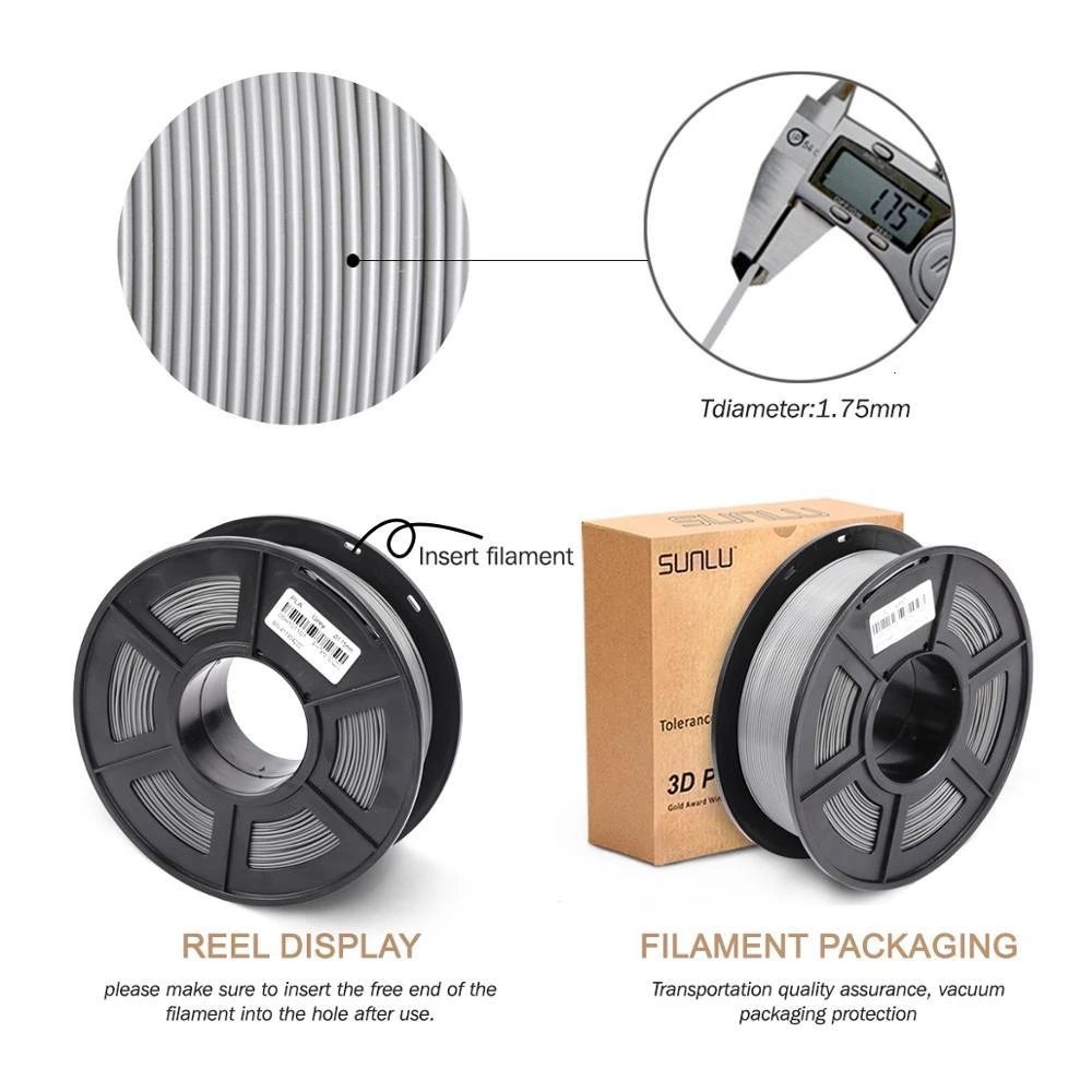 PLA 3D 프린터 필라멘트, PETG 1kg/롤, 1.75mm ± 0.02mm, 100% 필라멘트 라인업, 깔끔한 FDM 인쇄 재료, 10kg, 신제품