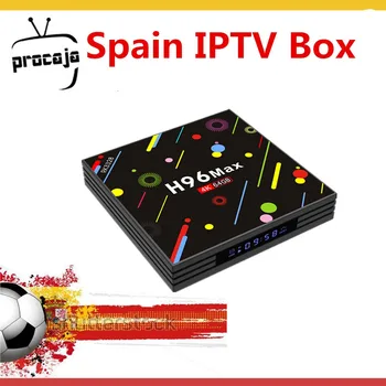 

Spain IPTV Box H96 MAX RK3328 android 7.1 tv box procaja IPTV Arabic Spanish French smart tv box only no channels included