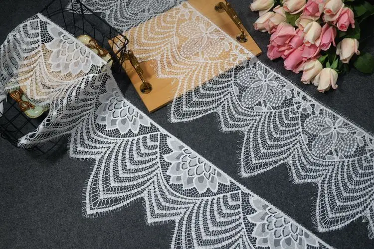 6 м/лот ресницы кружевная ткань 25 см DIY декоративная Высококачественная мягкая