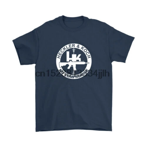 Heckler Koch Sniper Riffle Navy Blue Color TShirt Short Sleeve Size S-2XL | Мужская одежда