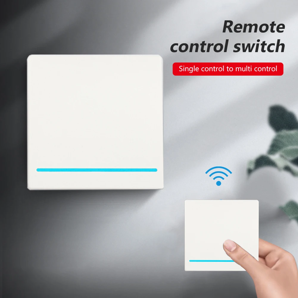 

1/2/3 Gang 433Mhz Smart Wall Wireless Switches Kit Receiver Home Button Ceiling Lamp Panel Button Light Remote Control AC85-240