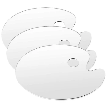 

3 Pack Clear Paint Palette Acrylic Paint Tray Art Palette for DIY Art Craft Painting (11.8 x 7.9 Inch)