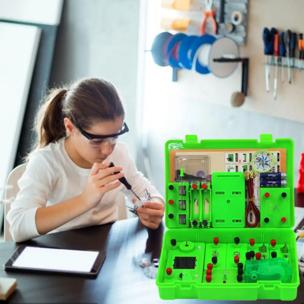 Kid Educational Toy Circuit Experiment Kit Basic Connect Wires ABS Student Electricity Learning Physics Science Tool