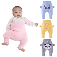 Штаны для малышей; зимние теплые бархатные штаны-шаровары для новорожденных девочек и мальчиков; штаны с высокой талией и рисунком; хлопковые леггинсы