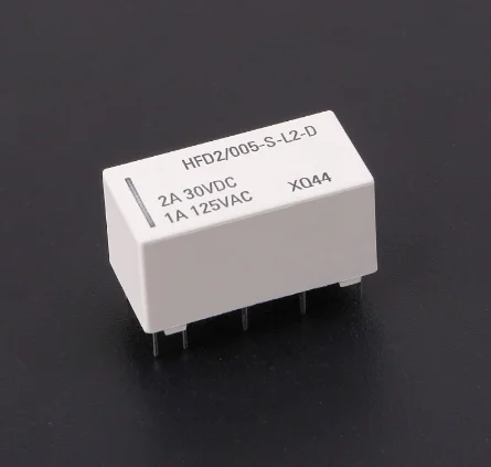 Одежда высшего качества 12V Катушка бистабильным переключателем реле DPDT 2A 30VDC 1A 125VAC HFD2/005-S-L2-D действительно Oct26-A