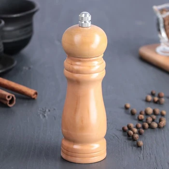 

Salt and pepper mill, 15.5 cm, metal mechanism, light wood