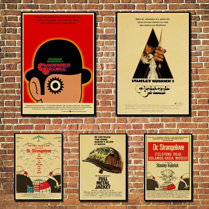 2001 Space Odyssey/clockwork orange /Lolita Kubrick Classic Movie Poster wall decorative painting home decor vintage poster