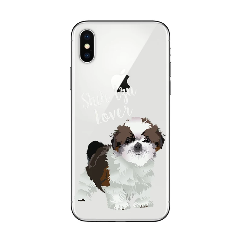 Ciciber милые чехлы для телефонов с животными Мопсом собакой iPhone 7 8 6 6s Plus X XR XS MAX Φ SE