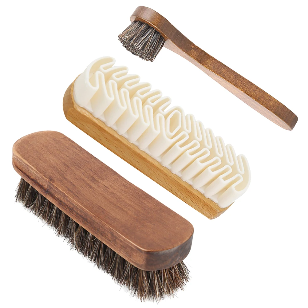 3pcsShoeCleaningKitBrushesPolishingManeNubuckSuedePUShoes
