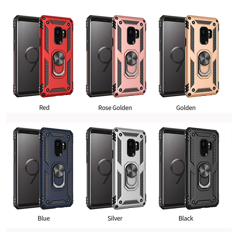 Роскошный чехол с магнитным кольцом для samsung Galaxy S9, Прочный противоударный чехол с подставкой для samsung Galaxy S9 S9 Plus, чехол