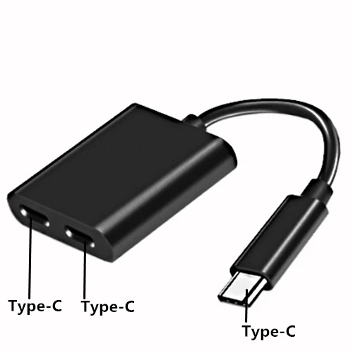 Usb type C до 3,5 мм разъем для наушников зарядный преобразователь USB адаптер для iPad Pro Pixel 3 3XL huawei P30 Mate20 Sumsung Note10 S9 10 - Цвет: Dual Type-C Black