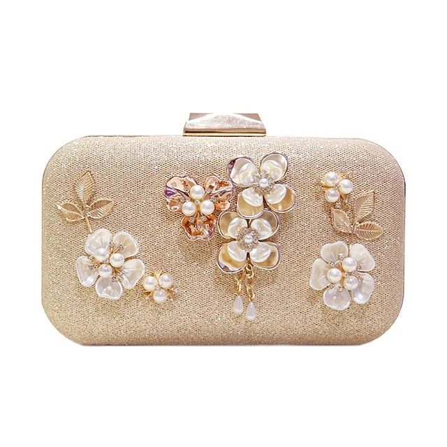 Bolso de noche con cuentas de flores, cartera de mano de de lujo, de mano 2022 - AliExpress