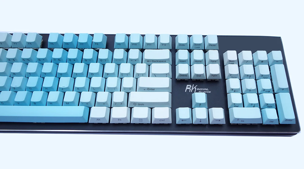 NPKC толстый PBT небесно голубой градиент Keycaps ANSI Layout Fit Kailh Gateron Cherry MX переключатели