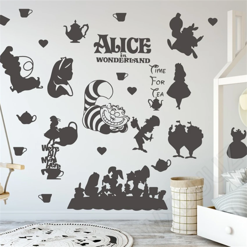 Disney Alice in Wonderland Art Cartoon Home Decor Wall Vinyl Sticker Decal Anime Manga Quote Nursery for kids rooms Poster Disney Alice in Wonderland Art Cartoon Home Decor Wall Vinyl Sticker Decal Anime Manga Quote Nursery for kids rooms Poster