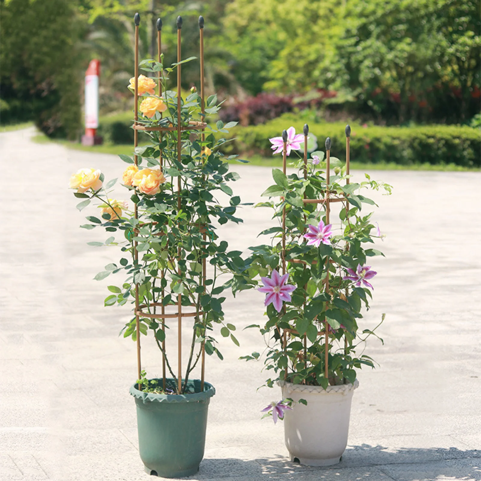 Garden Plant Support Climbing Frame Pot Obelisks Plastic Flower Stand Plant For Garden Decor Bracket Trellis