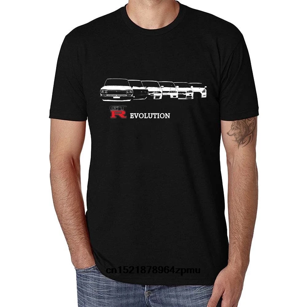 Men T shirt Nissan Gtr Evolution Funny Design Cool s Slim Fit Short Sleeves funny t-shirt novelty tshirt women | Мужская одежда