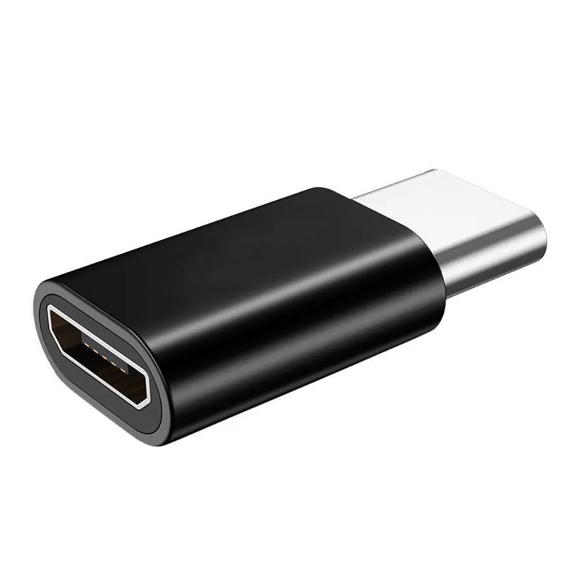 USB C адаптер типа OTG C кабель зарядного устройства микро-usb конвертер для Macbook Pro samsung Galaxy S10 S9 huawei mate 30 Xiaomi - Цвет: Черный