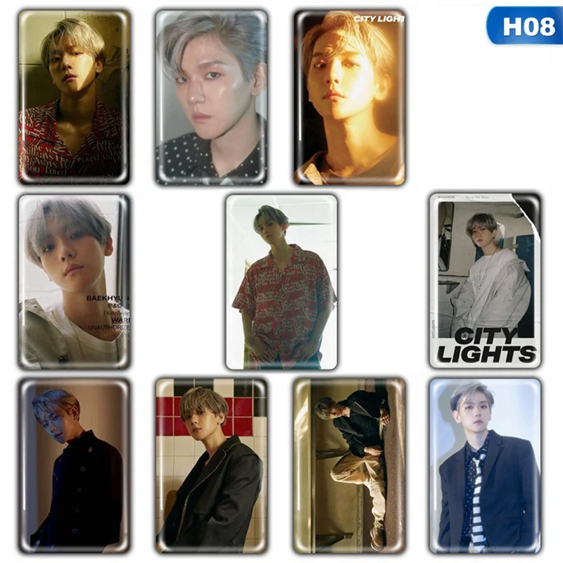 H08 10 шт./компл. альбом KPOP EXO самодельная бумага ЛОМО карта фото карта Плакат Фотокарта Поклонники Подарочная коллекция Канцелярский набор - Color: H08