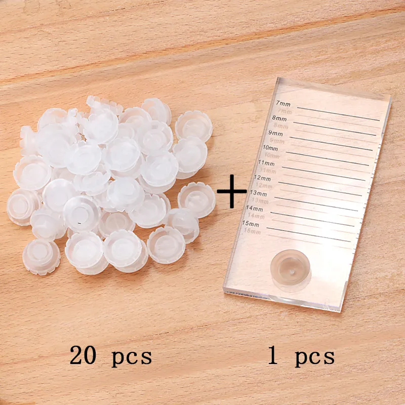 1 Pcs and 20 Cup Новинка, 2 в 1, акриловые накладные ресницы, подставка, поддон, держатель ресниц, с отметкой клещей, искусственные ресницы, удлинение, необходимый инструмент - Цвет: 1 Pcs and 20 Cup