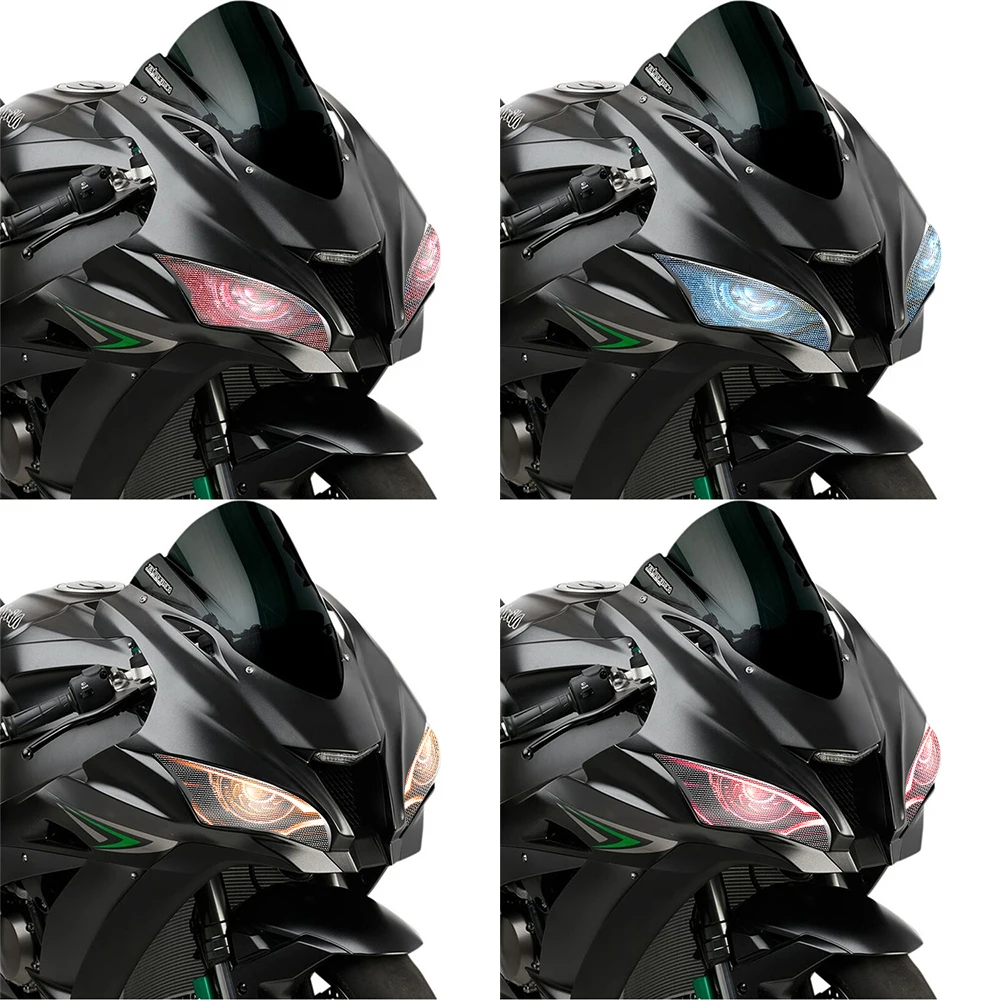Защитная Наклейка на фары для капор Для Кавасаки ZX10R углеродный 3D ADESIVI накладка наклейка эмблема налобный фонарь
