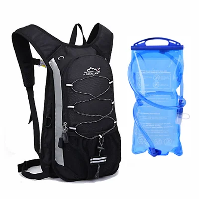 with water bag Мужской женский MTB велосипед водонепроницаемый велосипедный рюкзак походный рюкзак кемпинг на открытом воздухе велосипедные сумки спортивные Полиэстеровые велосипедные рюкзаки - Цвет: with water bag