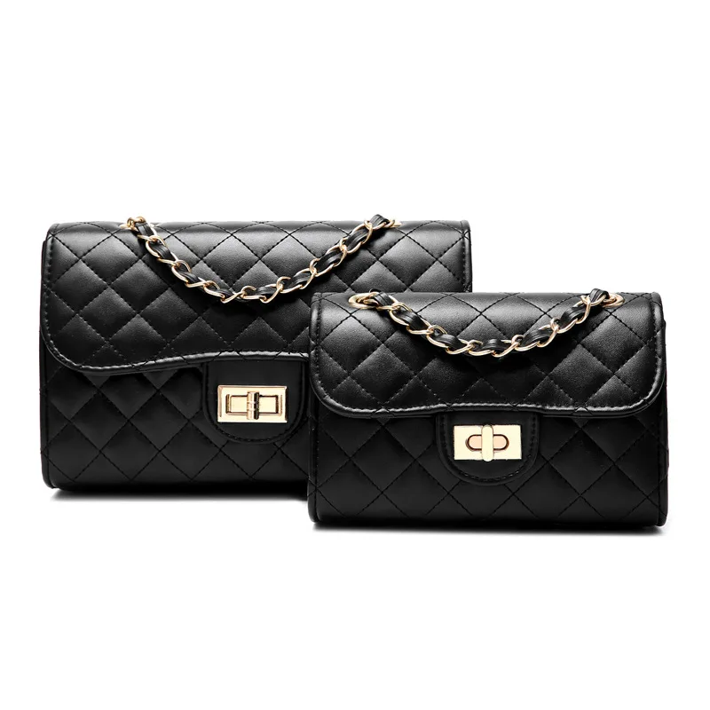 

2019 Spring And Summer New Style Europe And America Fashion Rhombus Gold-Tone Chain Bag Graceful Bag Single-shoulder Bag for Wom