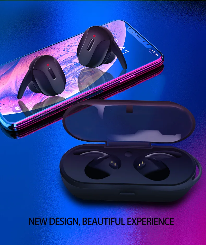 TWS Bluetooth наушники гарнитура 5,0 беспроводные наушники мини-наушники-вкладыши автоматическая загрузка сопряжение с зарядным ящиком