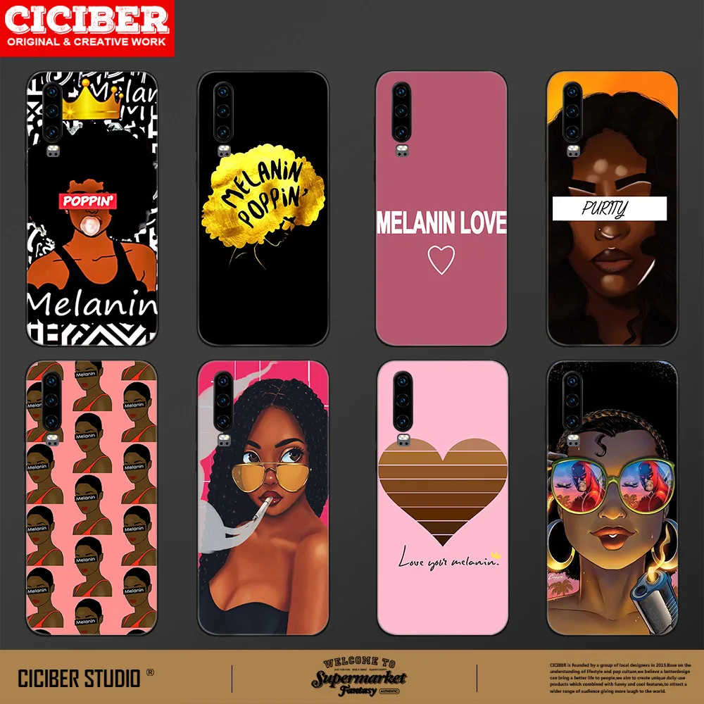 

Melanin Poppin Case for Huawei P40 P30 P20 Pro Lite Mate 30 40 20 Lite Pro Honor 30 20 10 9X Pro Lite P Smart 2020 TPU Cover