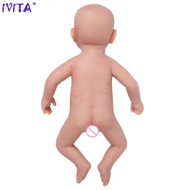 IVITA WG1507 46cm 3.2kg Girl Eyes Closed High Quality Full Body Silicone Alive Reborn Dolls Baby  juguetes boneca With Clothes 3