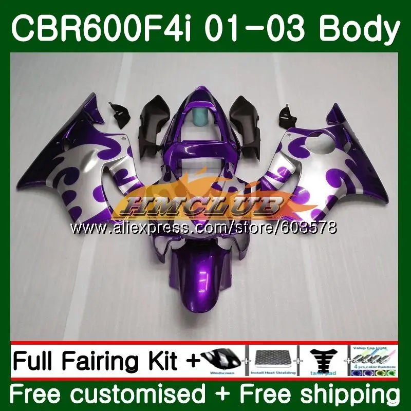 Средства ухода за кожей для HONDA CBR 600 F4i CBR 600F4i 600 FS 2001 2002 2003 70CL. 77 высококачественным сиреневым австралийским CBR600F4i CBR600FS CBR600 F4i 01 02 03 обтекатели