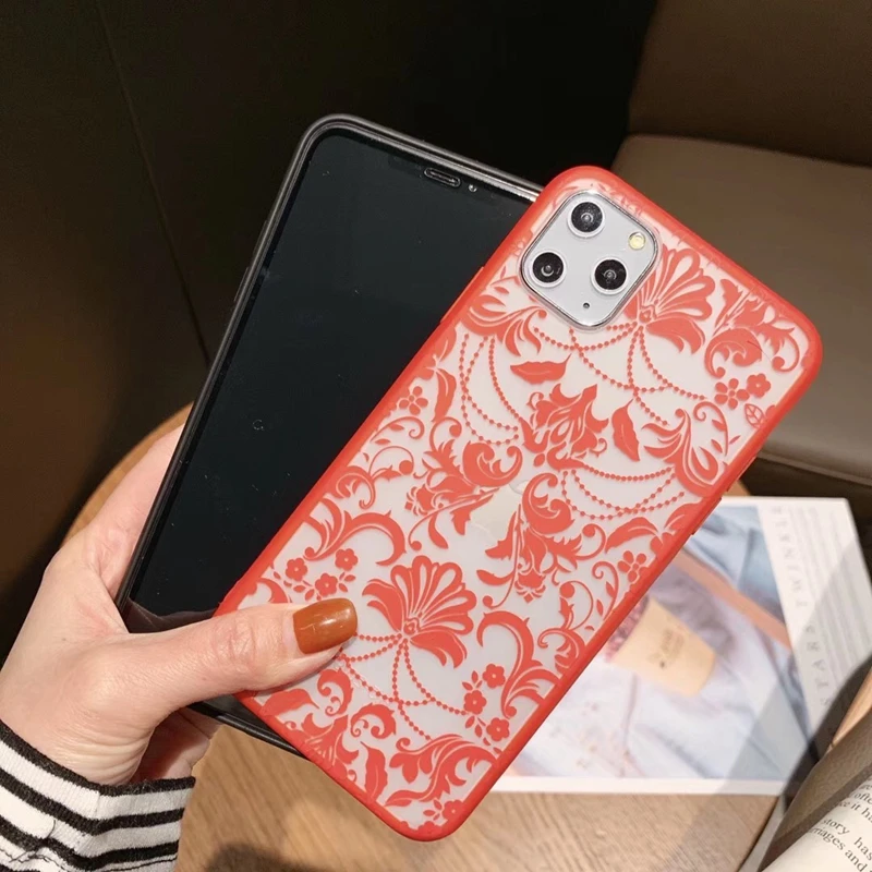Sexy Lace Floral Paisley Retro Flower Mandala Henna Phone Case for iphone 11 XR XS Pro Max X 6 S 7 8 Plus Back Cover Coque Gifts (8)