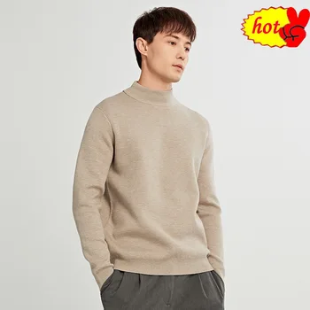 

Sweater Pullover Mock-Neck Men Quality Men Turtlenck Pullover Male Autumn Winter Thick Turtle-neck Sweater Mens