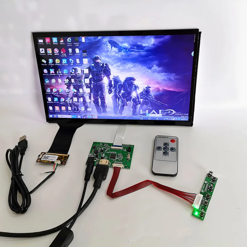 Kit de Módulo de Toque Capacitivo Hdmi para Linux Android Win7 810 Tela Lcd para Carro Raspberry pi Módulo Plug And Play