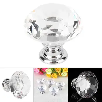 

Brand New Simple Practical And Most Economical 10Pcs Crystal Glass Cabinet Knobs Drawer Dresser Knobs Cupboard Handles Set