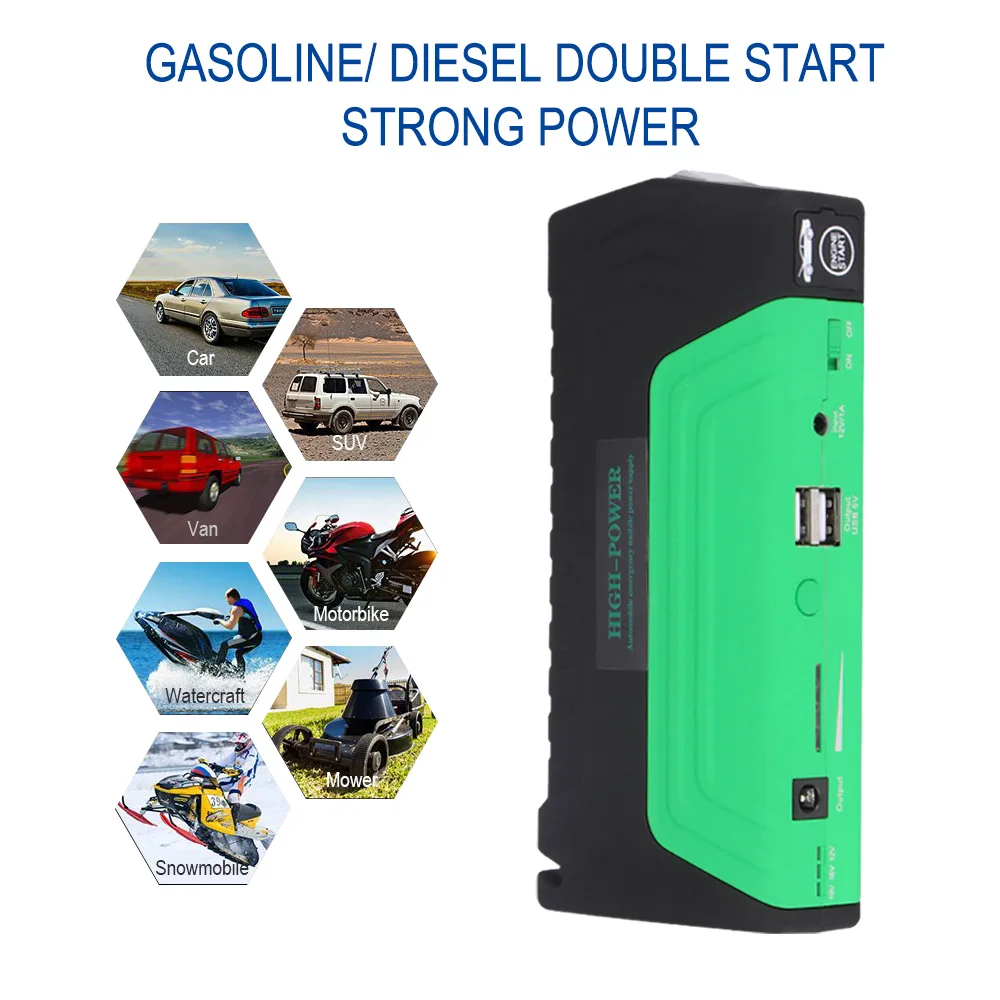 Onever Emergency Car Jump Starter Power Bank 600A 12V Starting Device Portable USB Auto Charger Car Battery Booster Safe Durable