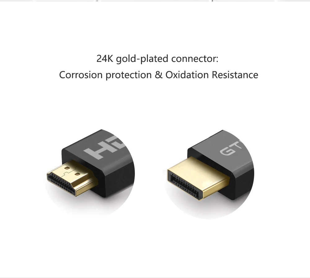 GTMEDIA hdmi 2,0 кабель Плоский удлинитель кабеля spliter коммутатор для кабеля Ethernet 3D 1080P для телеприставки PS4 ТВ DVD Xbox