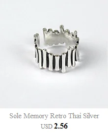 Sole Memory Sweet Romantic Valentine's Day Gift Sun Moon Love Vow 925 Sterling Silver Female Resizable Opening Rings SRI377