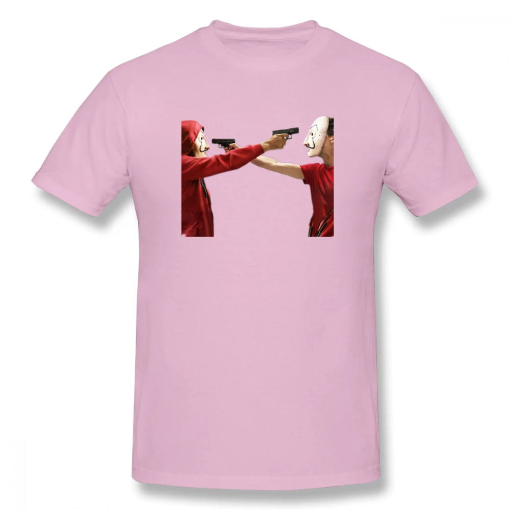 La Casa De Papel The Gun Casual O-Neck Men's Basic Short Sleeve T-Shirt 100% Cotton Tee Shirt Printed men clothes 2019