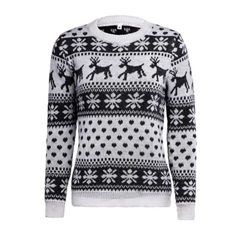 

elk Christmas Sweater Women Fashion Casual Long Sleeve Deer Print Knitted Sweater Youth Ladies Pullover Jumper Tops Knitwear