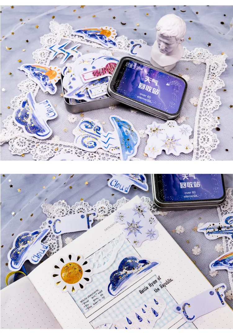 20 sets/lot Kawaii Stationery Stickers Star series Hot stamping Decorative Mobile Stickers Scrapbooking DIY Craft Sticker