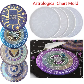 

Epoxy Resin Mold Constellation Compass Tarot Divination Silicone Mold Pallet Tray Decorations Mirror Resin Mould