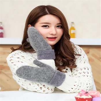 

Warm Wool Fingerless Winter Gloves Mittens Woman New Design Women's Cute Winter Women Warm Wool Gloves