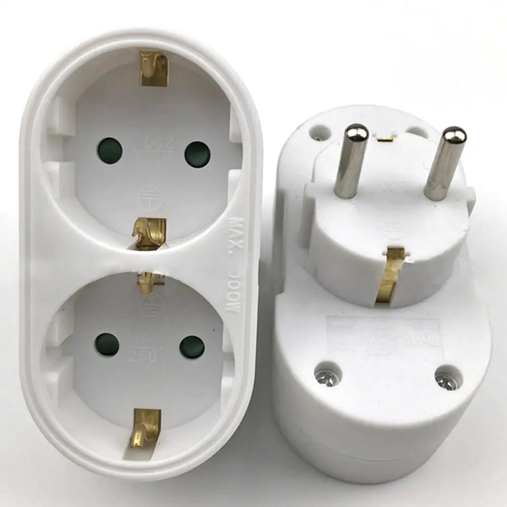 European Conversion Plug 1 to 2 -1 to 3 Way Socket Adapter EU Standard Power Adapter Socket 16A Trav