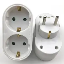 Plugue de conversão europeu 1 a 2 /1 a 3 vias adaptador de soquete adaptador de energia padrão da ue 16a viagem plugues ac 110 ~ 250v