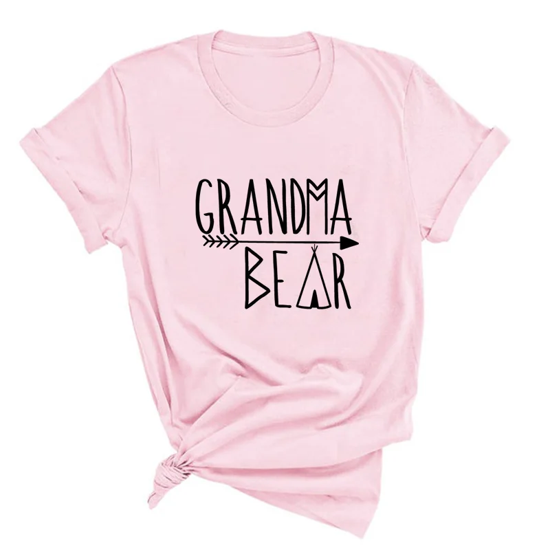 

Grandma Bear T-Shirt TShirt Mother Mom Tee Pregnancy Announcement Women Ladies Funny Grandmother Harajuku Women's T-shirts