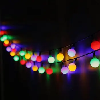 

RGB LED Ball String Light String Fairy Lights Lamps Flasher Home Lawn Party Wedding Decoration AA Battery Powered