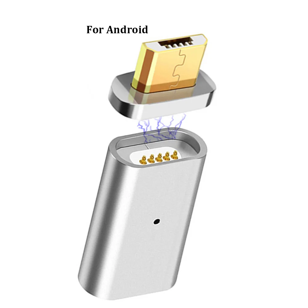 For Android1 Для освещения до 3,5 мм Магнитный адаптер USB Micro Female to type C Micro Male соединитель конвертер данных адаптер для телефона Android - Цвет: For Android1
