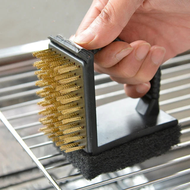 Hármas Grillkefe És Kaparó A Legjobb Bbq Cleaner Perfect Szerszámok Minden Grilltípushoz, Beleértve Weber Ideális Barbecue -Tartozékokat - Image 4